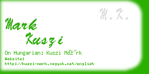 mark kuszi business card
